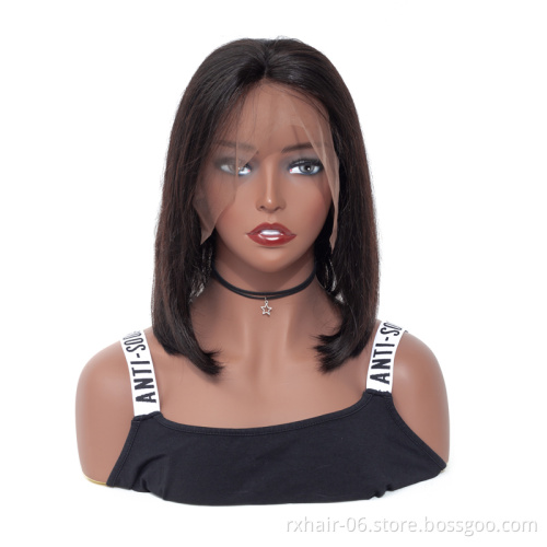 Indian No Mixed Pure And Healthy Body Wave Human Hair Full Lace Wigs